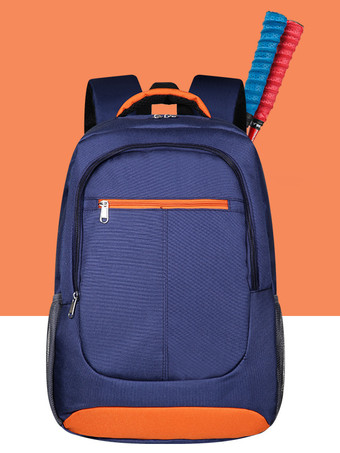 ダークネイビー男性用バックパック レッド サイクリング パッチワークバッグ