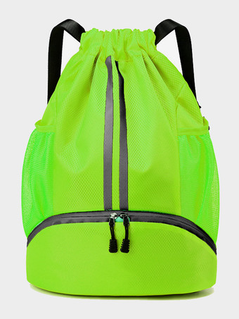 グリーン 男性用スポーツバックパック ジッパーポケット カジュアルバッグ