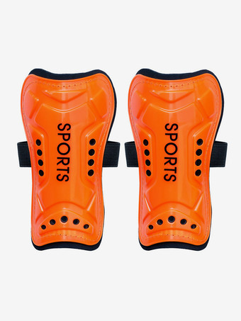 NaranjaEspinilleras de fútbol para hombre protección negra accesorios para correr