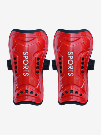 rojo Espinilleras de fútbol para hombre protección negra accesorios para correr