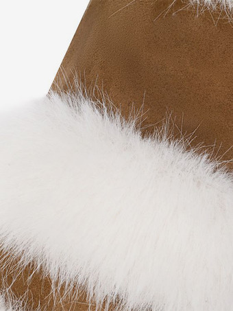 ミッドカーフブーツ レディース マイクロスエードアッパー ラウンドトゥ チャンキーヒールブーツ