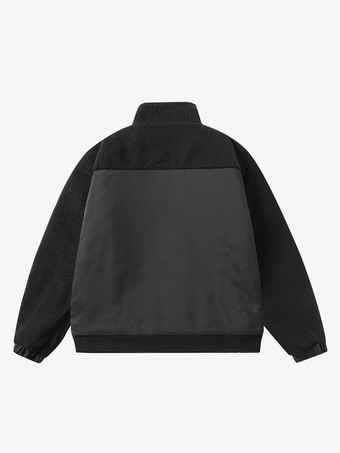 メンズ 冬コート ゆったり スタンドカラー カジュアル ポーラーフリース コットンジャケット