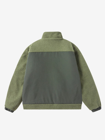 メンズ 冬コート ゆったり スタンドカラー カジュアル ポーラーフリース コットンジャケット