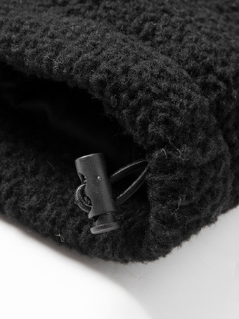 メンズ 冬用フリースジャケット スタンドカラー ルーズフィット 厚手 ジッパー開閉 ポケット付き