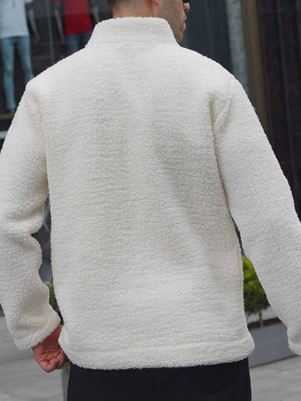 メンズ フリース ジャケット 長袖 アウトドア ジャケット ポケットとジッパー開閉