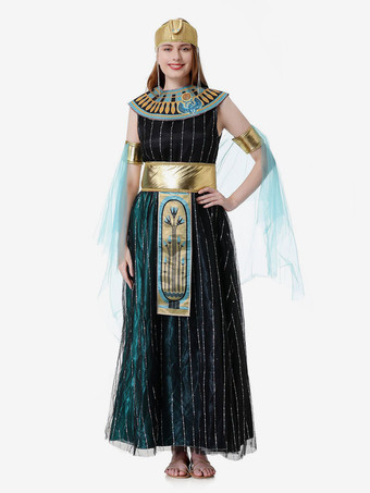 ギリシャのコスチューム ブラック レトロ ドレス チョーカー セット ホリデーコスチューム