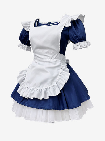 フレンチメイドコスチューム 帽子 ドレス エプロン 3点セット