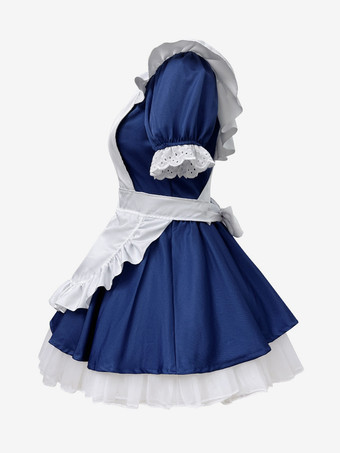 フレンチメイドコスチューム 帽子 ドレス エプロン 3点セット