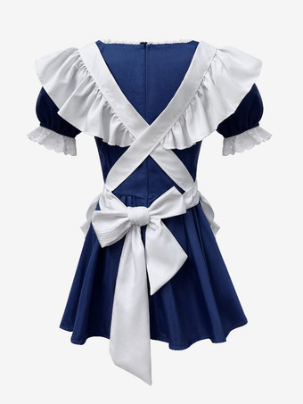 フレンチメイドコスチューム 帽子 ドレス エプロン 3点セット