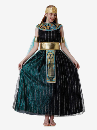 ギリシャのコスチューム ブラック レトロ ドレス チョーカー セット ホリデーコスチューム