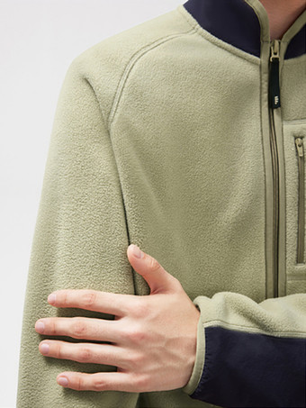 メンズ フリースジャケット 長袖 スタンドカラー プリント 冬 暖かいコート