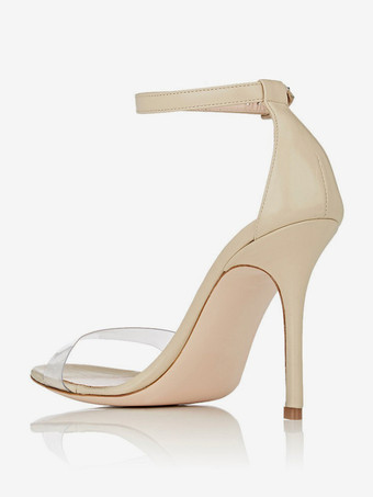 レディースヒールサンダル ラウンドトゥ スティレットヒールサンダル