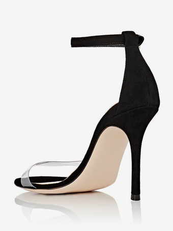 レディースヒールサンダル ラウンドトゥ スティレットヒールサンダル