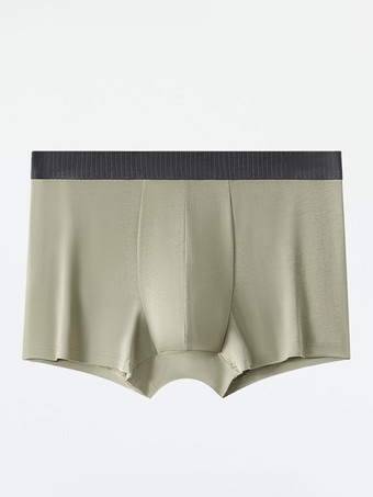 アボカドグリーンメンズボクサーブリーフ 快適な軽量コットンボクサーブリーフ