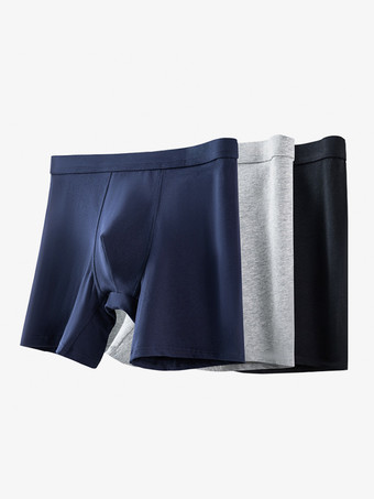 ダークネイビーメンズ コットン スポーツ エクステンデッド ボクサーブリーフ 通気性 ボーイズ ボクサーブリーフ