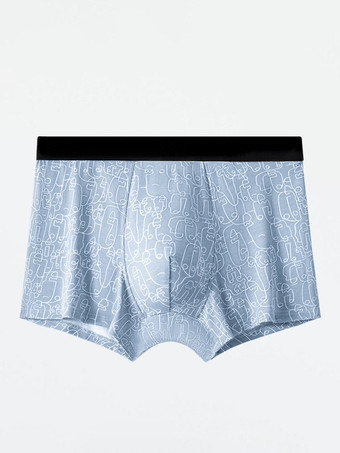 ライトスカイブルーメンズ 純綿 下着 通気性 ボクサー ショーツ