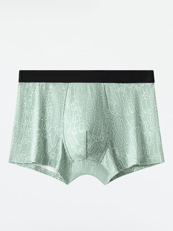 セージグリーンメンズ 純綿 下着 通気性 ボクサー ショーツ