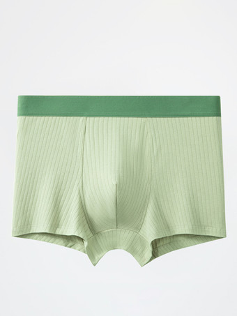 グラスグリーンメンズ下着 コットン ミッドウエスト プラスサイズ 通気性 メンズ下着 ボクサーショーツ