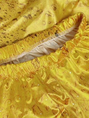 イエロー レトロ セット パンツ トップ パーティー プロム ヒップホップ コスチューム