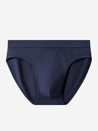 ダークネイビーメンズブリーフ カジュアル アートワーク コットン