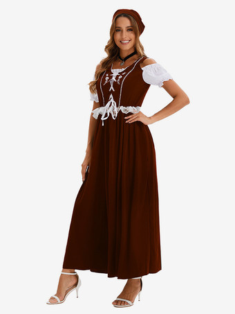 オクトーバーフェストコスチューム グリーン エレガント レディース ホリデーセット