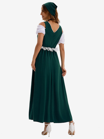 オクトーバーフェストコスチューム グリーン エレガント レディース ホリデーセット