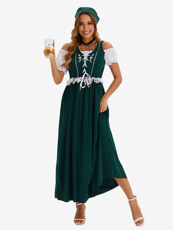 グリーン オクトーバーフェストコスチューム グリーン エレガント レディース ホリデーセット
