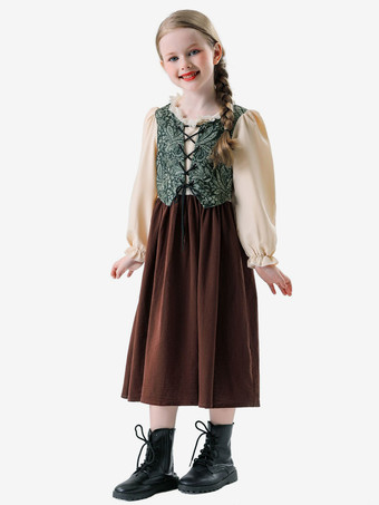 キッズ オクトーバーフェスト コスチューム コーヒーブラウンセット キッズドレス
