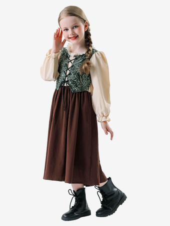 キッズ オクトーバーフェスト コスチューム コーヒーブラウンセット キッズドレス