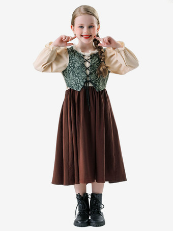 キッズ オクトーバーフェスト コスチューム コーヒーブラウンセット キッズドレス