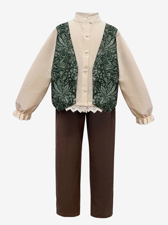 オクトーバーフェスト キッズコスチューム コーヒーブラウンセット ウエストコート パンツセット