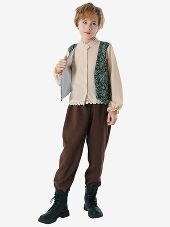 オクトーバーフェスト キッズコスチューム コーヒーブラウンセット ウエストコート パンツセット