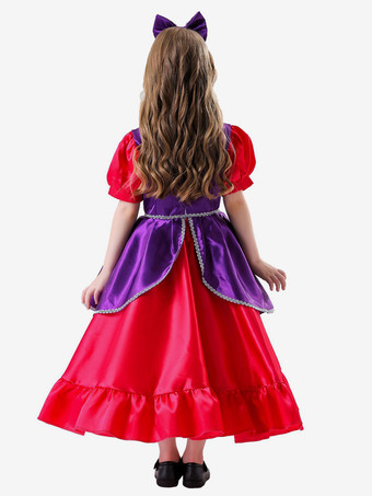 レトロコスチューム ローズ レディース エレガントドレス チョーカー カラーブロック セット コスチューム