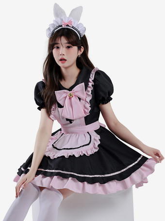 ブラック コスチューム メイドコスチューム コスチューム ドレスセット