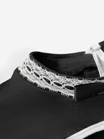 ハロウィン セクシーなコスチューム 黒のメイドドレスコスチューム