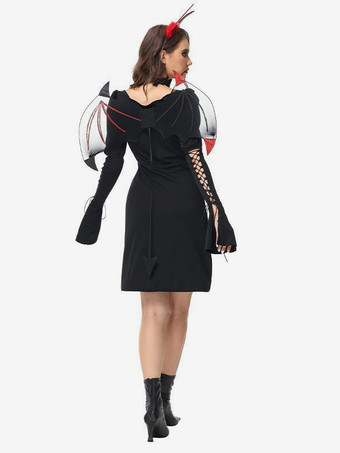 ハロウィン ヴァンパイアコスチューム ブラック セクシー アクセサリー ドレスセット ホリデーコスチューム