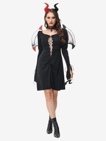 ハロウィン ヴァンパイアコスチューム ブラック セクシー アクセサリー ドレスセット ホリデーコスチューム