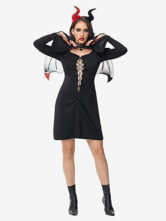 ハロウィン ヴァンパイアコスチューム ブラック セクシー アクセサリー ドレスセット ホリデーコスチューム