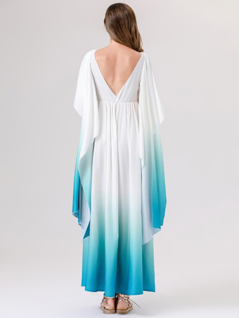 ギリシャの衣装 ライトスカイブルー エレガントなドレス オンブルセット コスチューム