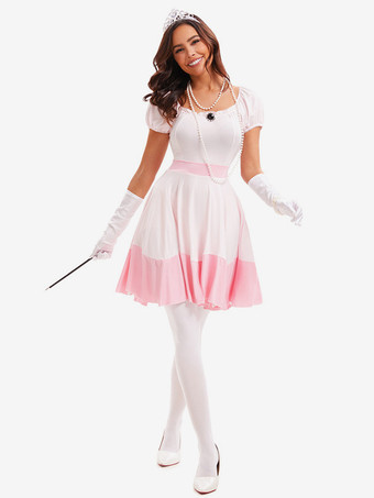 プリンセスコスチューム ピンクカラーブロック エレガントな帽子 手袋セット