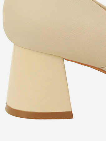 レディース ミッドローヒール スリッポン スクエアトゥ チャンキーヒール デイリーカジュアルパンプス ブラック