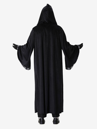 ハロウィン コスチューム ブラック メンズ レトロ 手袋 オーバーコート セット ホリデーコスチューム