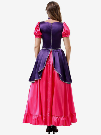 レトロコスチューム ローズ レディース エレガントドレス チョーカー カラーブロック セット コスチューム