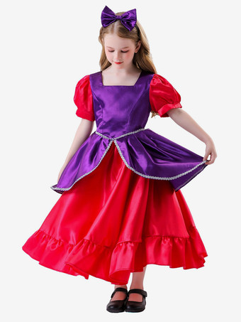 レトロコスチューム ローズ レディース エレガントドレス チョーカー カラーブロック セット コスチューム