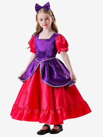 レトロコスチューム ローズ レディース エレガントドレス チョーカー カラーブロック セット コスチューム