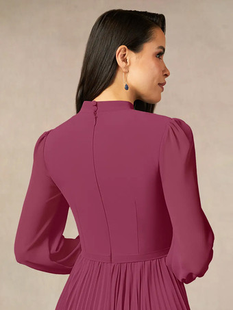 ブライダルマザードレス デザインネックライン 長袖 Aライン リボン フロアレングス ゲストドレス 結婚式用