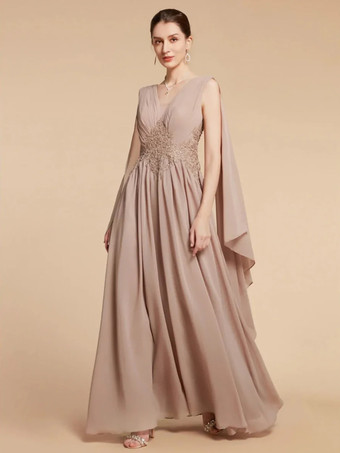 ブライダルマザードレス デザインネックライン ノースリーブ Aライン フリル ゲストドレス 結婚式用