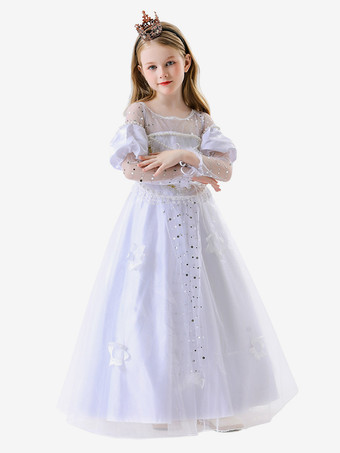 ホワイト 子供用プリンセスコスチューム ホワイトセット 子供用ドレス