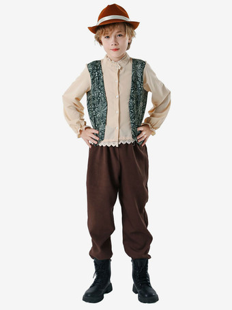 オクトーバーフェスト キッズコスチューム コーヒーブラウンセット ウエストコート パンツセット