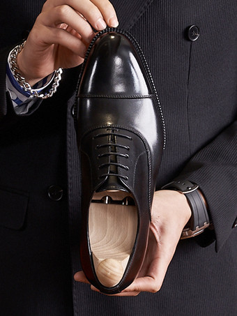 男性用ドレスシューズ モダン ポインテッドトゥ レザーダービー ウェディング フォーマルシューズ